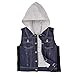 ZooVaa Weighted Sensory Vest for Kids, Denim Hoodie Childrens Compression Vest w/Removable Weights for Boys, Girls with Mood Disorder, ADHD, Anxiety, Autism, for Calm Comfort (Denim, Medium)