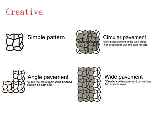 Concrete Molds Foramor Walk Maker Reusable DIY Stepping Stone Molds Garden Lawn Walkway Pavement Paving Moulds
