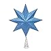 Kurt Adler 10-Point Peacock Glitter Treetop, 16-Inch