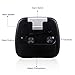 Pluteck Non Ticking Travel Alarm Clock with light and Snooze/Ascending Sound Alarm/Simple to Set Clocks, Battery Powered, Small, Black