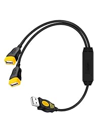 Andul - Cable divisor USB 2.0 (conector macho a conector hembra dual)