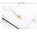Zittop Gold Plated 3D Cute Pineapple Fruit Pendant Charm Necklace