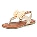 DREAM PAIRS SPPARKLY Girls Rhinestone Front Bow Thongs Sandals T-Strap Elastic Band(Infant/Toddler/Little Kid/Big Kid)