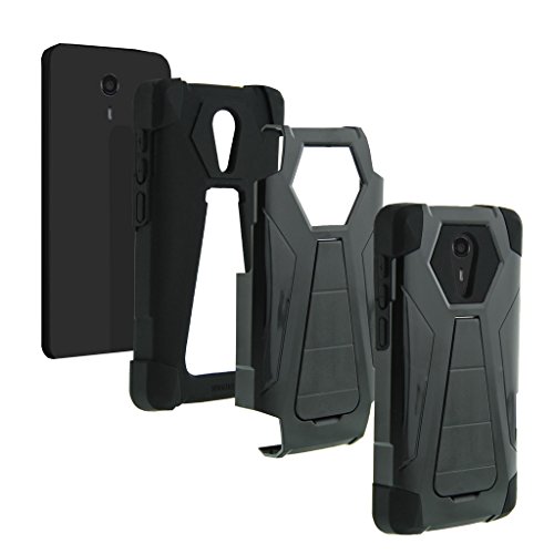 MINITURTLE Phone Case Compatible with ZTE Quest and Zte ultra [SHOCK FUSION Series] Kickstand Feature - Butterflies - Thumbnail 2