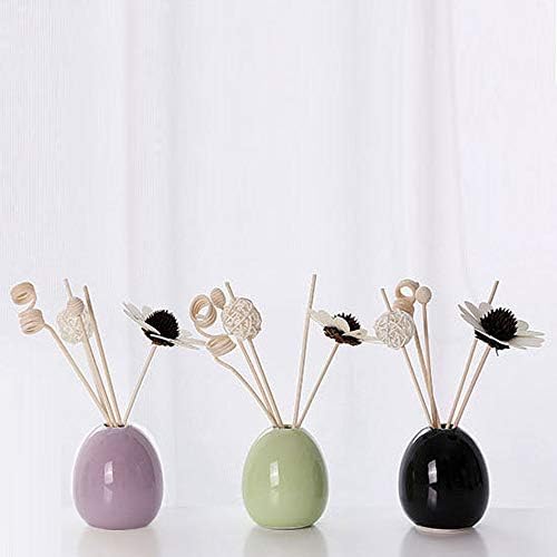 Sanmult 3-Pack Ceramic Bottle, No Fire Cane Aromatherapy, Dry Flower Fragrance Set Room Interior Perfume Bedroom Toilet Aromatherapy Bottle