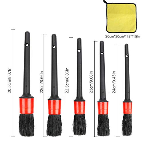image for BOSONER Automotive Detailing Brush, Car Cleaner Brush Set Cleaning Wee
