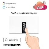 Faryuan Smart Wi-Fi Touch Panel Wall Switch Remote Control Timing Function with Smartphone Compatible with Alexa (one way switch)