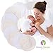 Washable Organic Bamboo 12CM Daytime Nursing Pads 8 pack (4 pair) with Laundry Bag - Natural and Reusable, Ultra Soft, and Super Absorbent for the Ultimate Luxury Breast Pad - By Serenity Bamboo