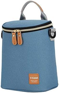 Picnic Bag，Barrel Shaped Double-Bottle Insulated Bag Mini Milk Bag Large Capacity Waterproof Cooler Bag Baby Bottle Heat Preservation Bag Lunch Bag