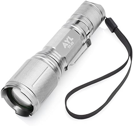 Premium Quality Bright LED Tactical Torch Flashlight With Built-In Rechargeable Battery - 3 Modes - Adjustable Focus Zoom Lens - Excellent For Hiking, Camping, Blackouts &amp; Emergencies