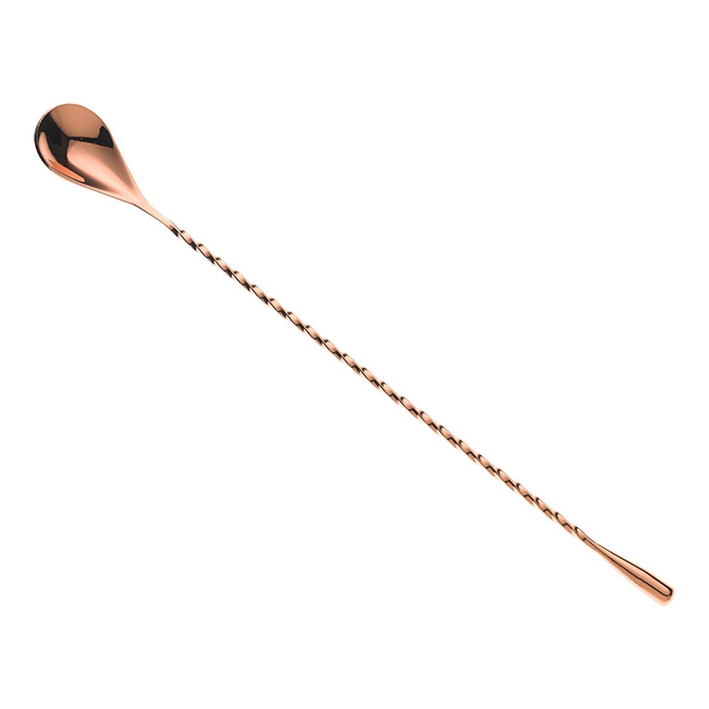 Barfly Barfly Bar Spoon with Teardrop End, Stainless Steel, Copper, 29.97 x 2.54 x 1.27 cm