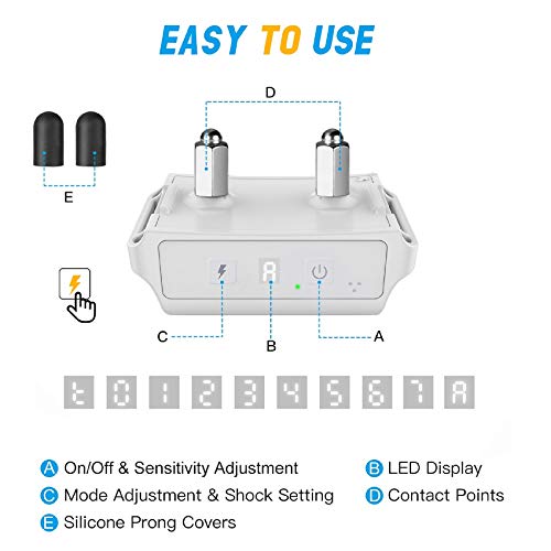 PATPET Dog Bark Collar with NoShock Mode, Automatic Mode, Bark Collar for Dogs Without False
