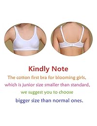 Sujetador de algodón para adolescentes y niñas, sin alambre, pequeña acolchado, para entrenamiento