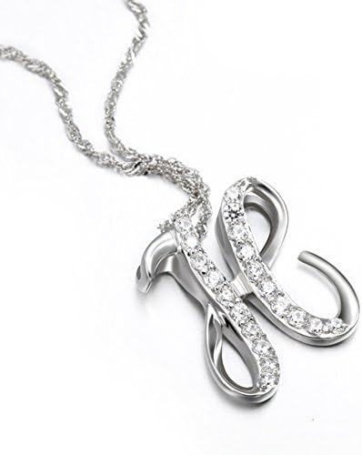 Paialco Trend Diamante Initial Pendant Necklace Fashion Chain 25 1/2 Inches Long A-Z