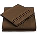 Cosy House Collection Everyday 1500 Series Bed Sheet Set - Ultra Soft & Cool Hotel Bedding - Deep Pocket - Wrinkle, Stain and Fade Resistant - 4 Piece Set (Queen, Chocolate)