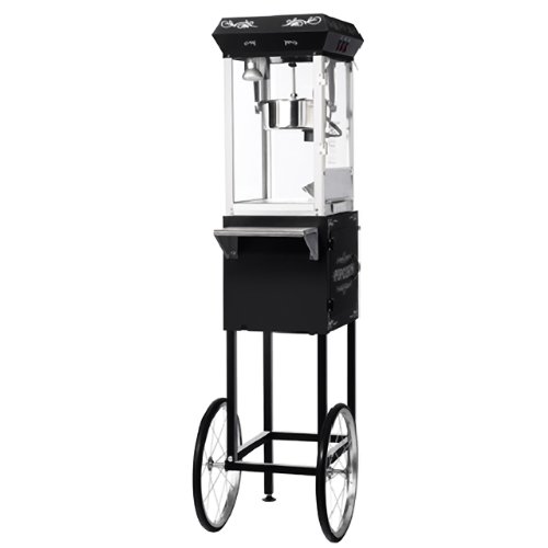 Great Northern Popcorn Black 8 oz. Ounce Foundation Vintage Style Popcorn Machine and Cart - //medicalbooks.filipinodoctors.org