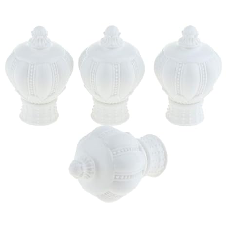 Buy Homyl 2 Pairs Decorative Window Curtain Rod End Drapery Rail