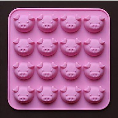 Bst Moule A Gateau En Forme De Cochon Pour 16 Moules A Chocolat En Silicone Moule A Gateau 17 5 X 17 5 X 1 5 Cm 6 9 X 6 9 X 0 6 Cm Amazon Fr Cuisine Maison