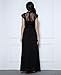 Miusol Women's Elegant Floral Lace 1920'S Royal Style Formal Long Dress,Black,Medium