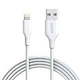 Anker PowerLine 6ft Lightning Cable, MFi Certified for iPhone X/8/8 Plus/7/7 Plus/6/6 Plus/5/5S (White)