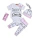 Newborn Girls Clothes Baby Romper Outfit Pants Set Long Sleeve Winter Clothing (6-9Months, Pink)