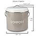 Compost Bucket for Kitchen - Odorless Countertop Compost Bin with Lid - 0.8 gal