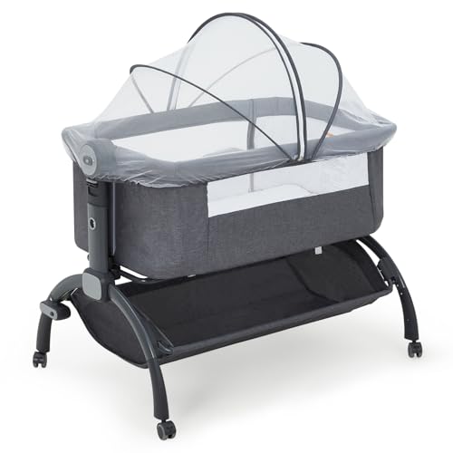 GarveeTech Bedside Bassinet Baby Bassinet, 3 in 1 Bedside Sleeper with Baby Co-…