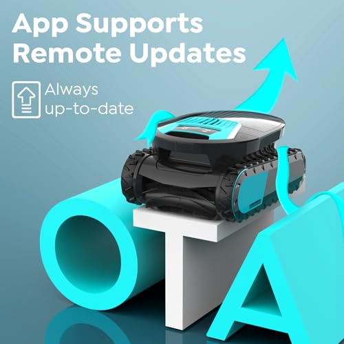 Pleco Pro Cordless Pool Cleaner Robot with 210-Min Runtime, Smart AI Navigation, App Control, Strong Wall Climbing, Waterline Cleaning, Dual-Layer Filtration, for In-Ground Pools up to 220㎡, Indigo