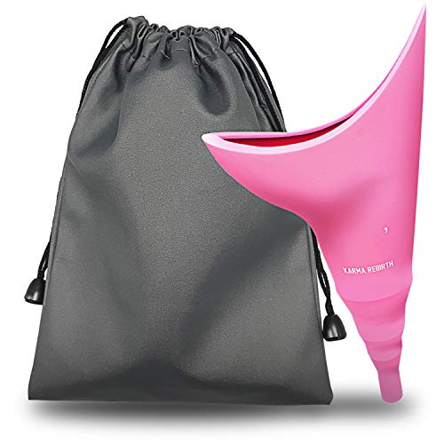 Female Urination Device,KarmaRebirth Portable Female Urinal Silicone Cups Reusable Pee Funnel for Women Standing Up to Pee Lightweight,For Camping,Travelling,Hiking,Outdoor-with Discreet Carry Bag