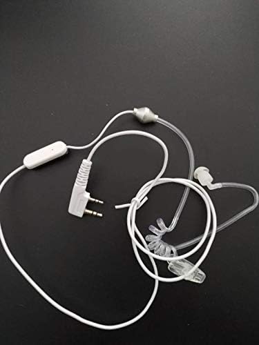 BFTECH 2 PIN White AIR Acoustic Tube Radio Headset EARPIECE for Kenwood PUXING BAOFENG UV-5R 888S 2 Way Radio: Computers & Accessories