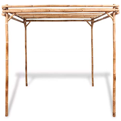 mewmewcat Upgraded Pergola Bamboo for Outdoor Garden Patio Lawn 76.8"x 76.8"x 76.8"