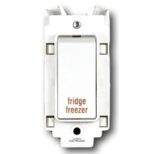 Crabtree 4460/FF Grid Switch 20a DP marked "fridge freezer"