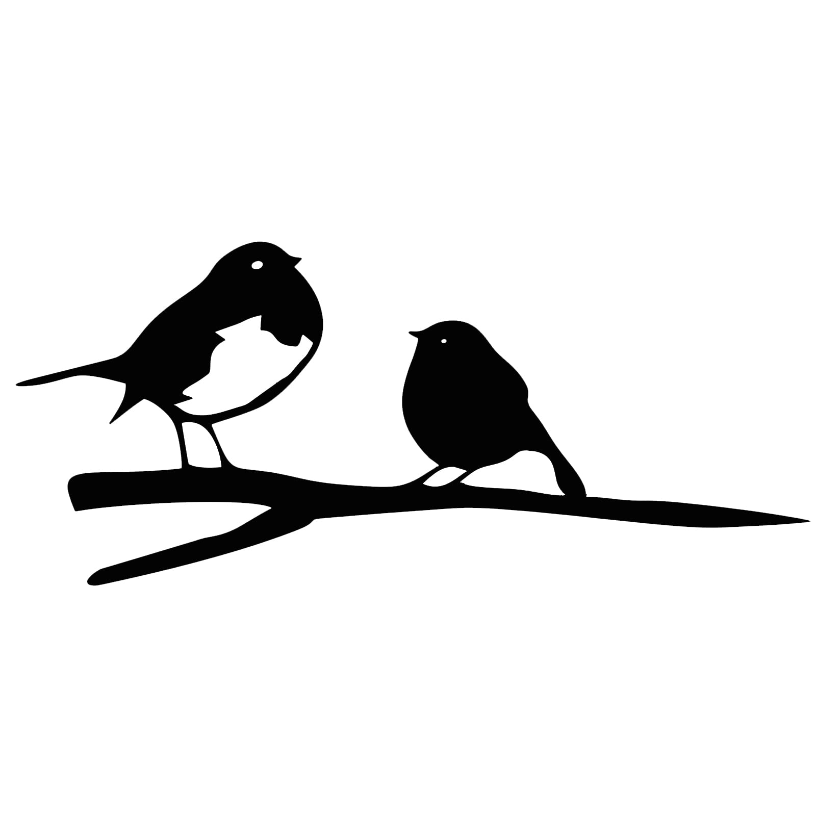 OTOTEC Robin and Chick Metal Bird Decoration Robin Chick on a Branch Metal Garden Decoration Rustic Robin Garden Ornament Garden Art Supplies