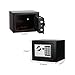 Security Safe with Digital Electronic Lock, Office/Home Safe Box, Steel Alloy Safe - Includes Keys and Batteries (US STOCK) (Dark)