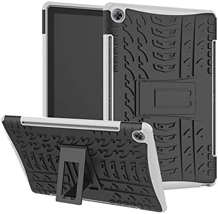 HUUH Case Compatible with Huawei MediaPad M5 10.8,TPU+PC 2-in-1 double-layer perfect protection, four-corner airbag design, concealed bracket, suitable for Huawei MediaPad M5 10.8 inches（white）