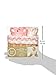 Trend Lab Pink Sky 7 Piece Feeding Basket Gift Set - 2 Deluxe Bibs, 3 Deluxe Burp Cloths, Liner, Willow Basket