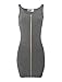Tom's Ware Women Slim Fit Zip Up Bodycon Mini Dress TWCWD079-GRAY-US M