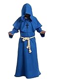 Friar Medieval Hooded Monk Renaissance Priest Robe