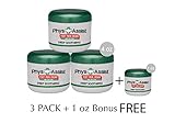 PhysAssist Foot Pain Cream - Three - 4 oz pack + 1.3 oz BONUS Deep Soothing to Painful Feet & Legs for Day and Night Time Comfort.