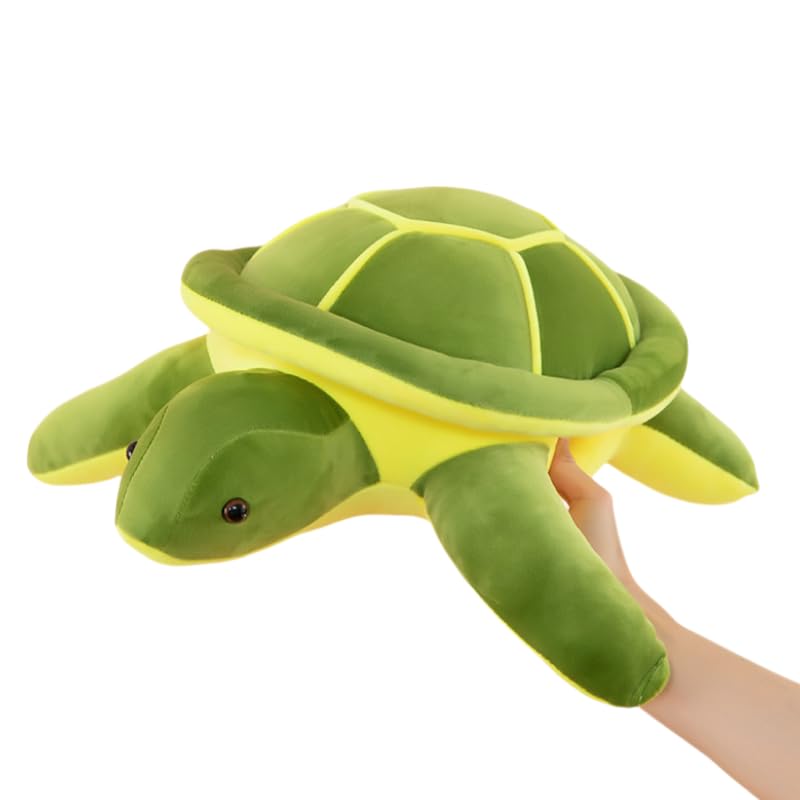TONGMAN 30cm Turtle Plush Toy, Weighted Cute TurtleStuffed Animals, Soft Sea Turtle Plush Toy Tortoise Plushies Pillow - Present for Kids, Babies, Toddlers (Green)