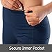 Women’s High Waist Yoga Pants with Side & Inner Pockets Tummy Control Workout Running Sports Leggings (XL, Purplish Blue)thumb 3