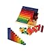 Grimm's Wooden Stepped Counting Blocks in Storage Tray - 100 Blocks from 1 cm to 10 cm High (2x2 Size)