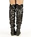 ROF Over-the-Knee Thigh High Flat Slouchy Shaft Low Heel Boots by ROOM OF FASHION BLACK PU (6)