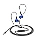 PWOW E150 In-Ear Sports Headphones Earphone Earbuds with Microphone Universal 3.5mm Stereo Earphones with Mic & Volume Control for iPhone/ Samsung/ Computer - Black & Blue