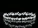 Double Band Vine Berry Flower Bridal Wedding Headband Tiara - Clear Crystals Silver Plating
