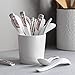 DOWAN 12 Pieces Porcelain Soup Spoons Asian Soup Spoon Chinese Soup Spoon for Home, Kitchen, or Restaurant, White