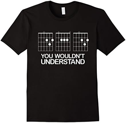 Men's F chord DAD funny guitar T-Shirt XL Black