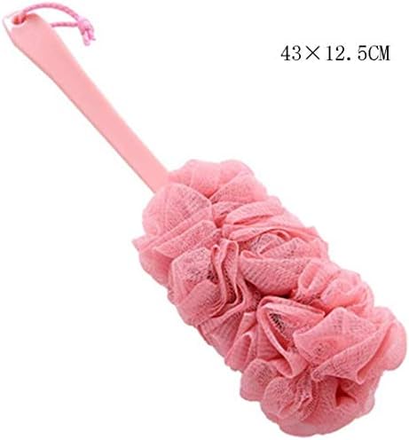 JJZXPJ Loofah Sponge Back Scrubber，Long Handle Shower Sponges Exfoliating For Shower | Exfoliating Bath & Shower Body Brush For Body & Back (Color : Pink)