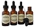 Royal Green (60 ML) Amber Glass Dropper Bottles 2 OZ Plus Bonus - Decorative Labels, Great for uv Light-Sensitive Liquids. Use in Essential Oils, serums, Cosmetics, perfumes and Laboratory. 4 - Pack