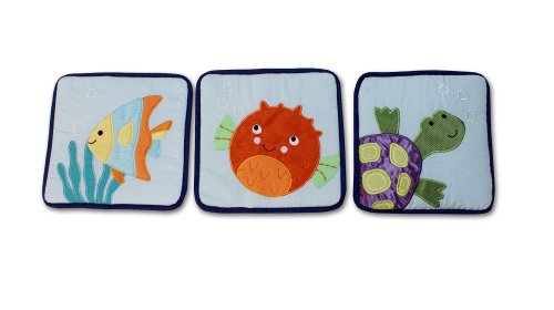Lambs & Ivy Soft Wall Hanging, Bubbles and Squirt, 3 Piece (Discontinued by Manufacturer)